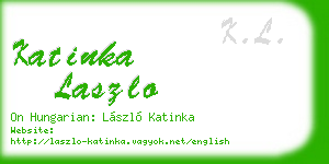 katinka laszlo business card