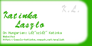 katinka laszlo business card